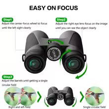 12X42 Binoculars for Adults Kids, HD Binoculars Waterproof FMC BAK4 Binoculars Low Light Night Vision for Bird Watching Travel Hunting Outdoor Sports Concerts