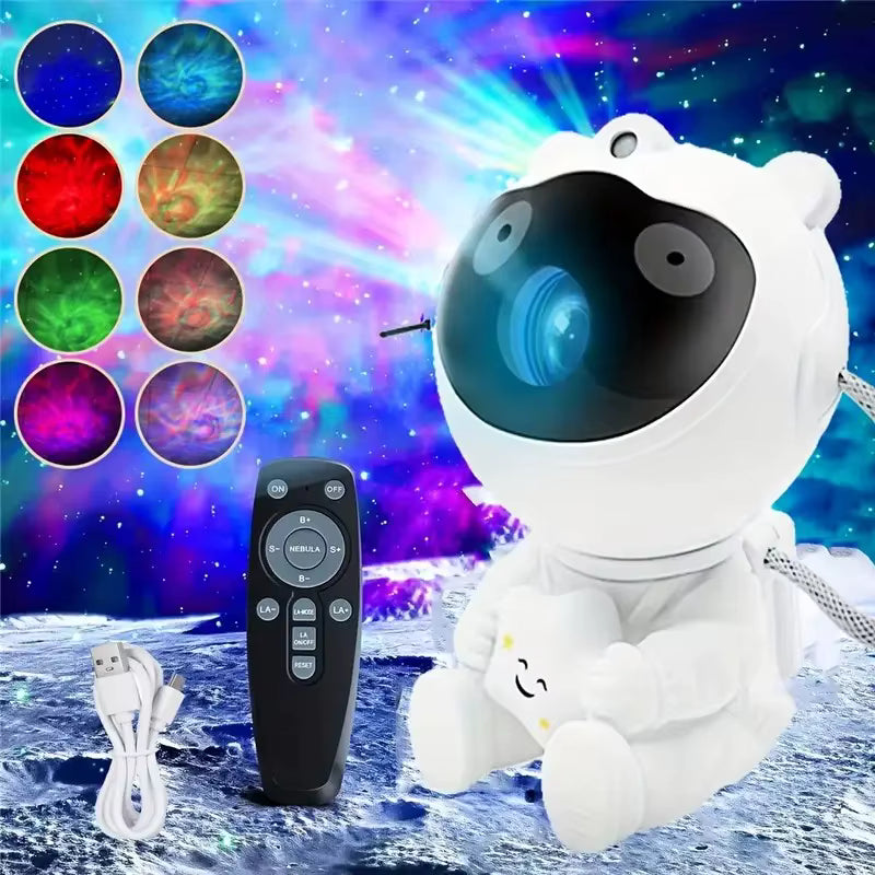 Galaxy Projector Astronaut Nebula Projector with Remote, Night Light for Adults & Children, Playroom, Home Theater, Ceiling & Xmas Gift