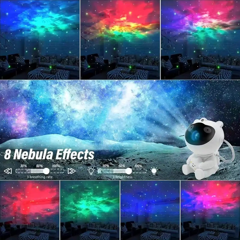 Galaxy Projector Astronaut Nebula Projector with Remote, Night Light for Adults & Children, Playroom, Home Theater, Ceiling & Xmas Gift