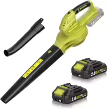 Cordless Leaf Blower 20V with 2x2.0Ah Battery, 350 CFM 150 MPH Electric Blower for Lawn, Patio & Garden Cleaning, Fast Charger