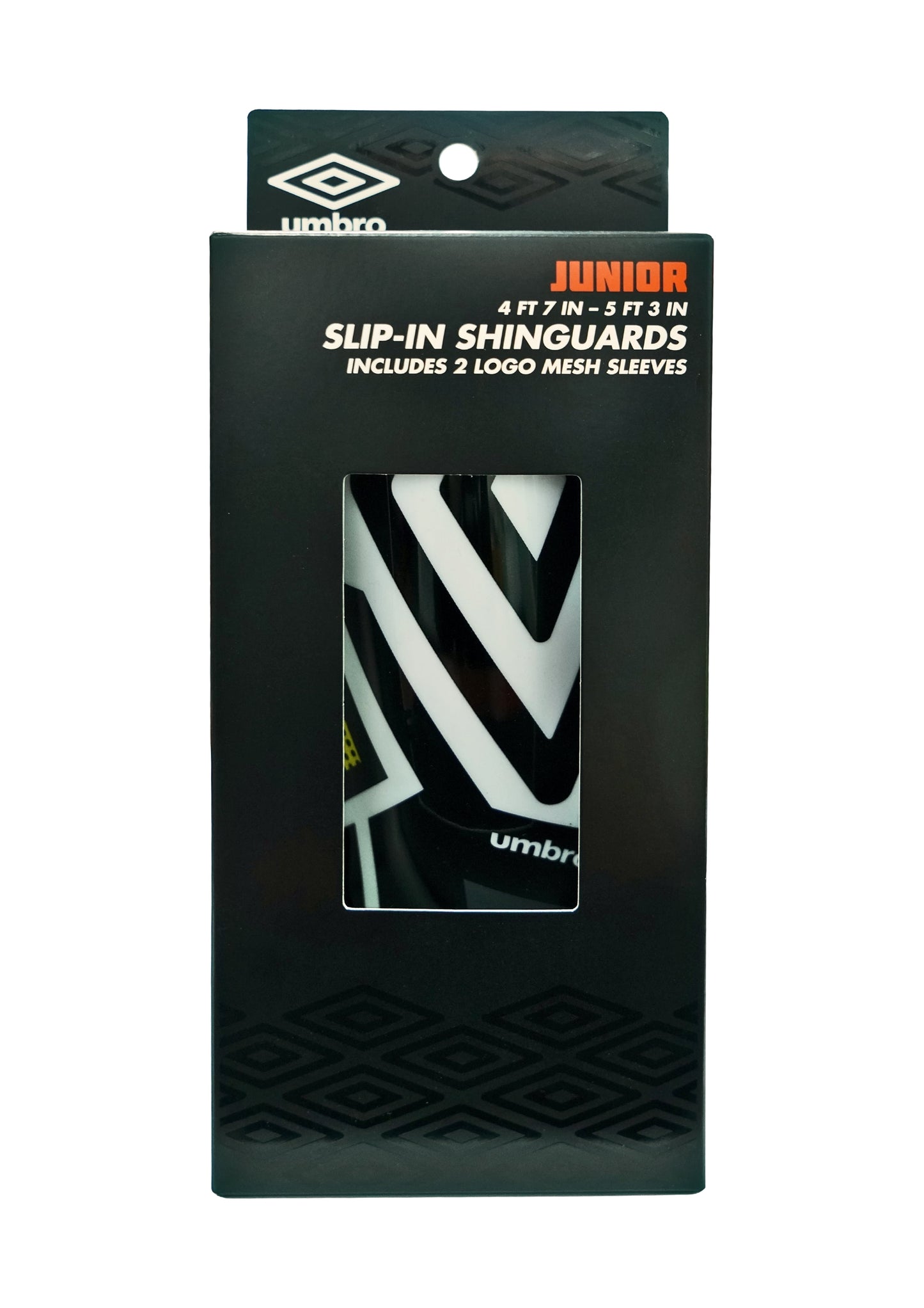 Junior Soccer Slip-In Shin Guards, Soccer Protection Gear, Soccer Sleeve, Medium Size, Yellow, Black