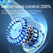 Bladeless Hanging Neck Fan, Digital Display USB Rechargeable Portable Mini Air Cooler
