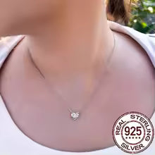 925 Sterling Silver Light-Weight CZ Filigree Heart Pendant Necklace Jewelry Gifts for Women and Teen 18" Inch