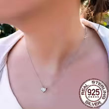 925 Sterling Silver Light-Weight CZ Filigree Heart Pendant Necklace Jewelry Gifts for Women and Teen 18" Inch